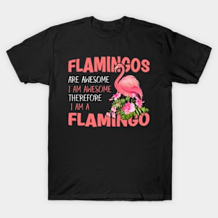 Cool Flamingo For Men Women Pink Flamingos Flock Bird Lovers T-Shirt